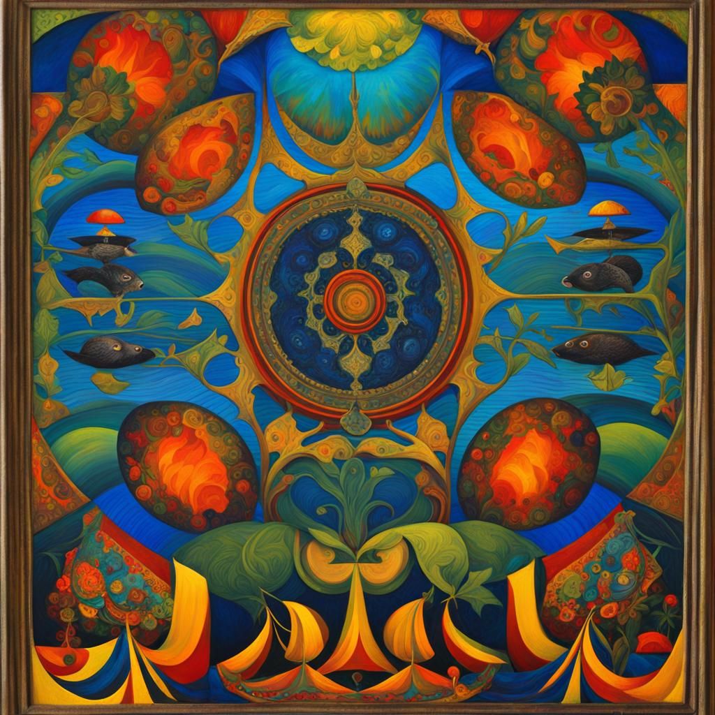 Circus in the style of William Holman Hunt