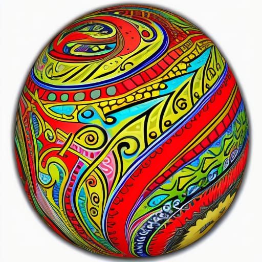 Wave patterned decorative egg