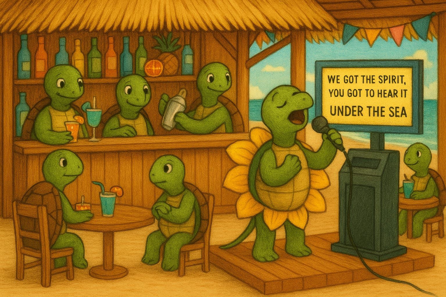Karaoke turtle