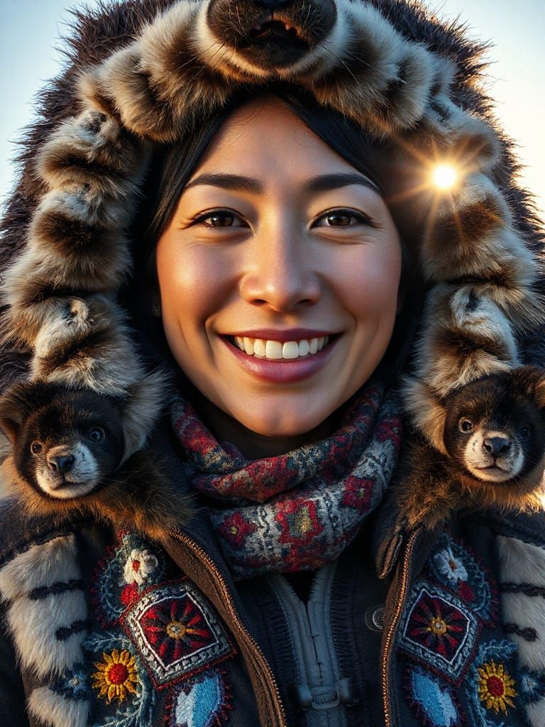 seal fur hood... really? at least they look happy 😉  by @Thordis Alfstein