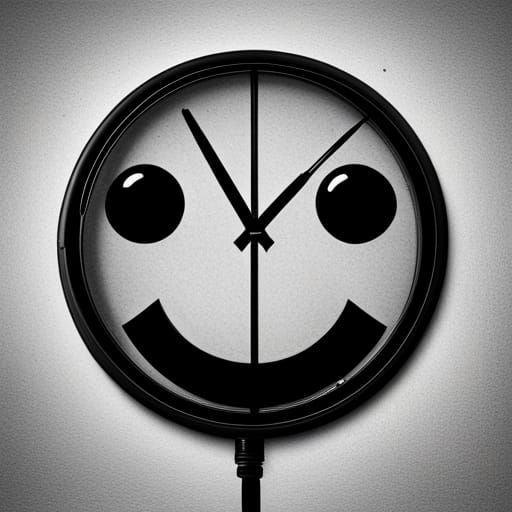 crazy clock smile