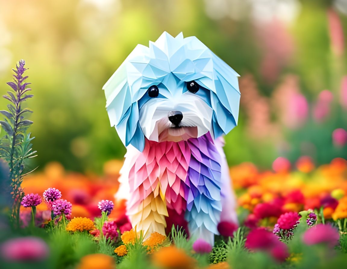Paper pup  by @Feathers