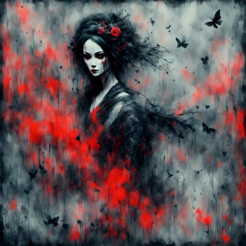 <lora:Macabre:1.0> <lora:Woodsplash:1.0> <lora:Creepy Doll:1...