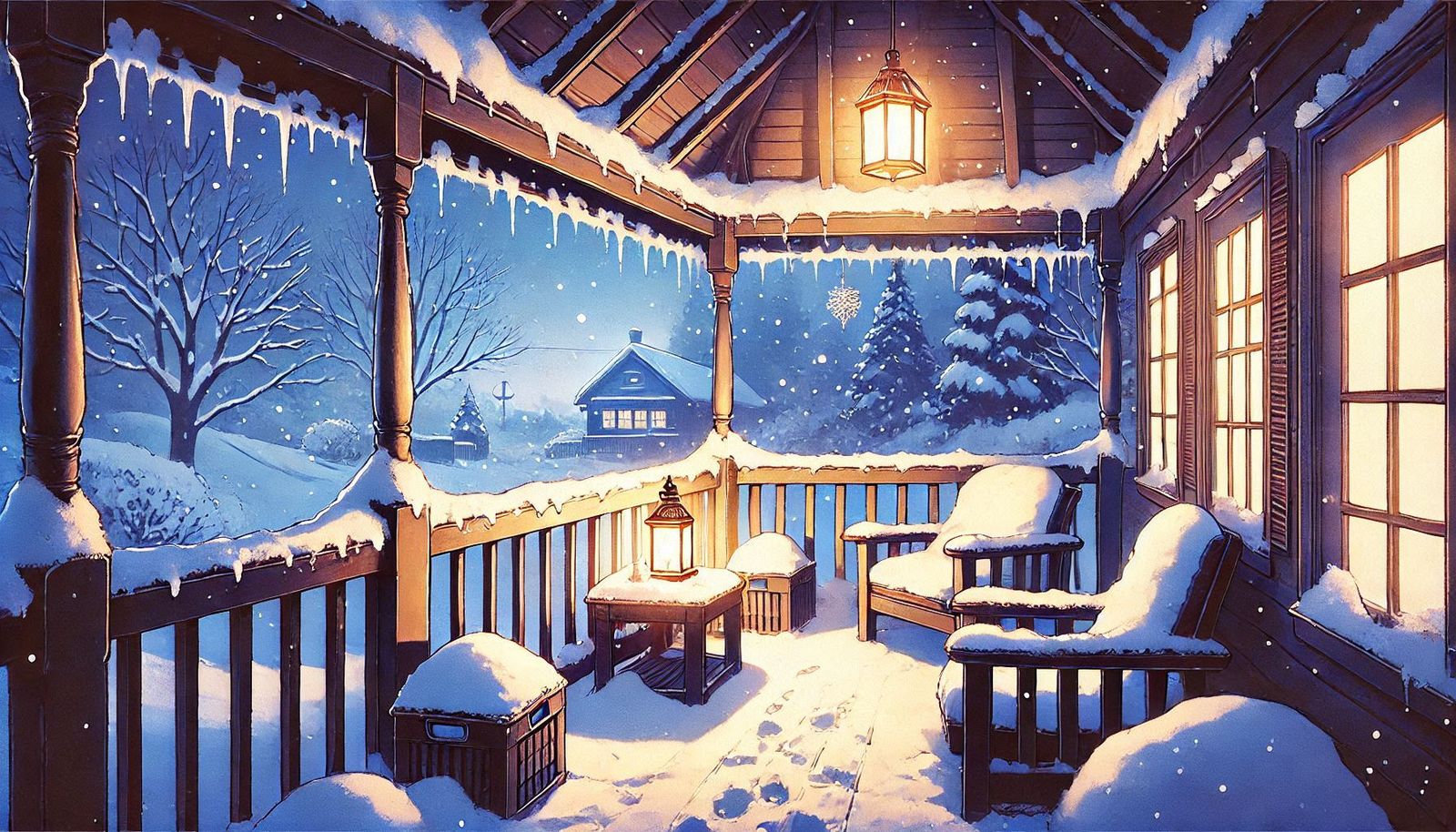 Lo-fi Winter Porch