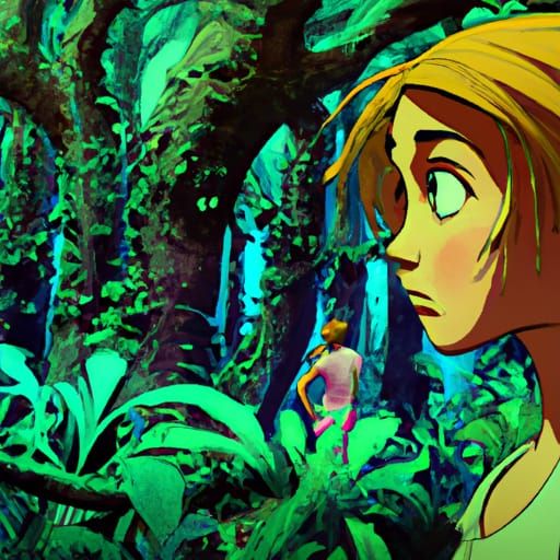 beautiful dryad in the jungle
