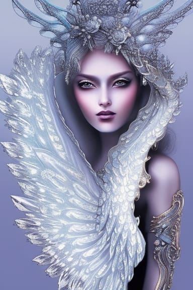 Beautiful Snow angel 6-2 - AI Generated Artwork - NightCafe Creator