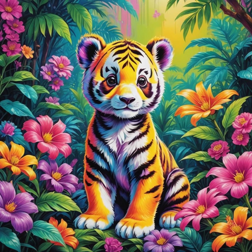 Adorable baby tiger