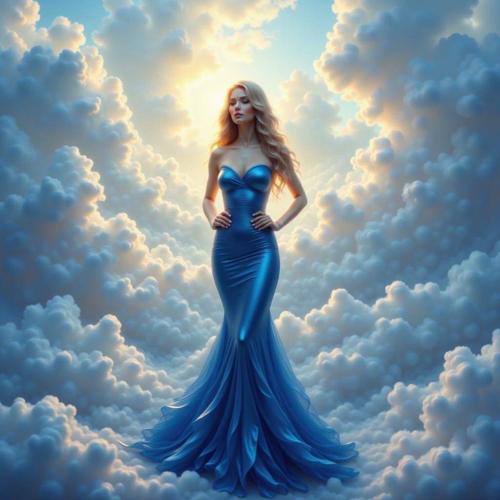 <lora:Dresses Galore:1.0> Bodycon dress (tight & fitted) <color> sapphire realistic, photorealistic, ultra realistic, hyperrealism