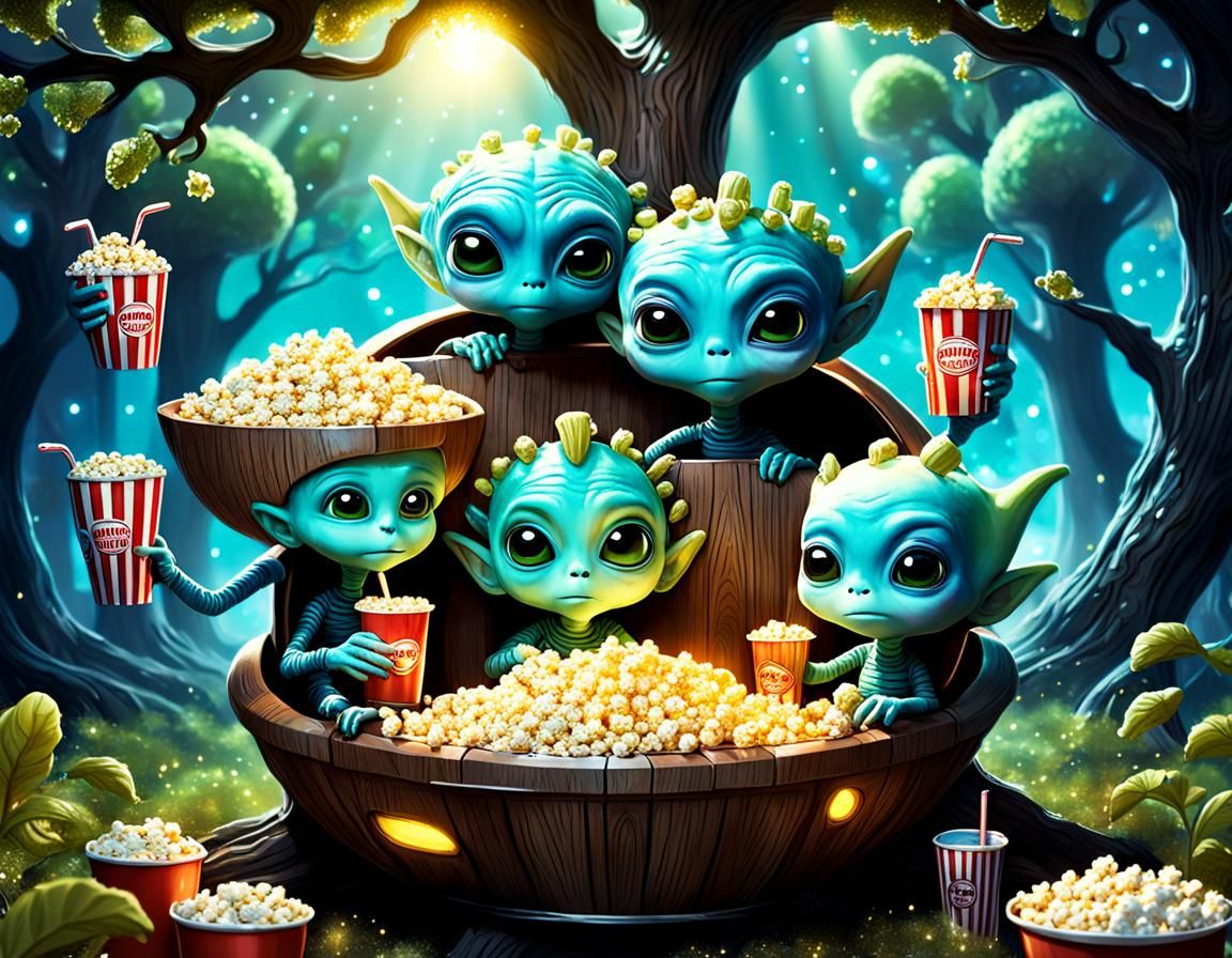 Aliens with Popcorn