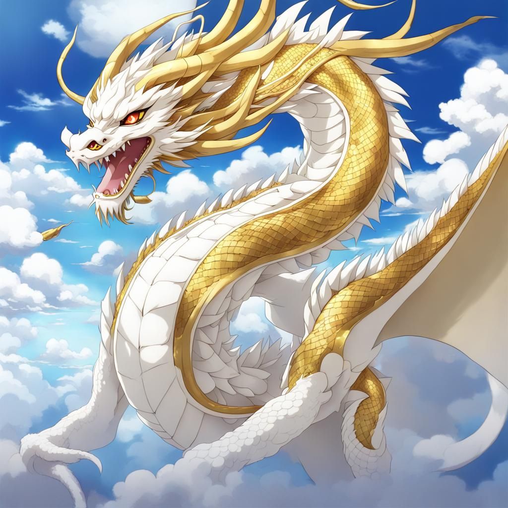 The golden dragon, art, fantasy, wings, telthona, golden dragon, blue, HD  wallpaper | Peakpx