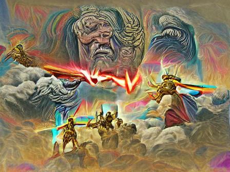 Olympians Vs Titans - AI Generated Artwork - NightCafe Creator