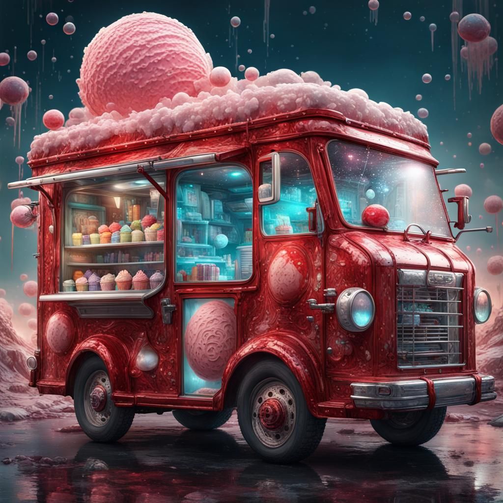 Ice Cream Truck - AI Generated Artwork - NightCafe Creator