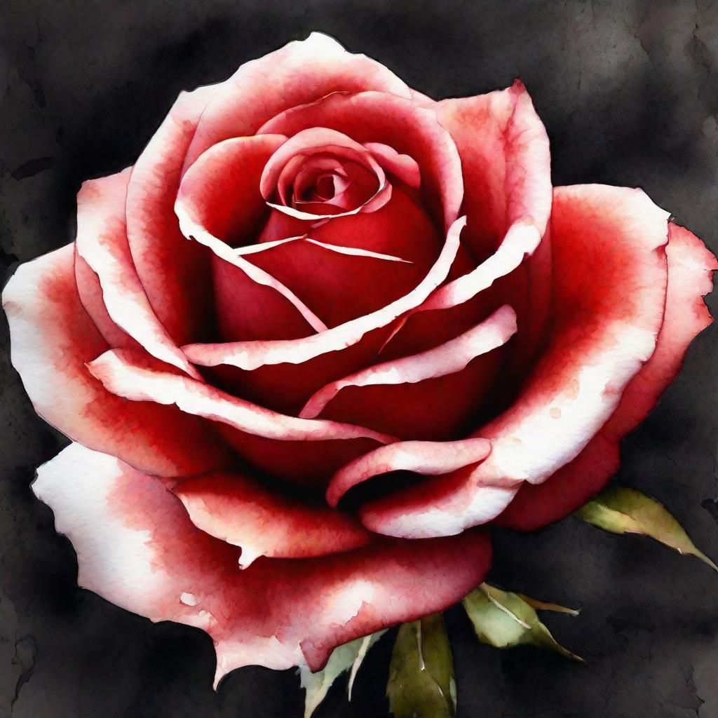 Crimson watercolour
