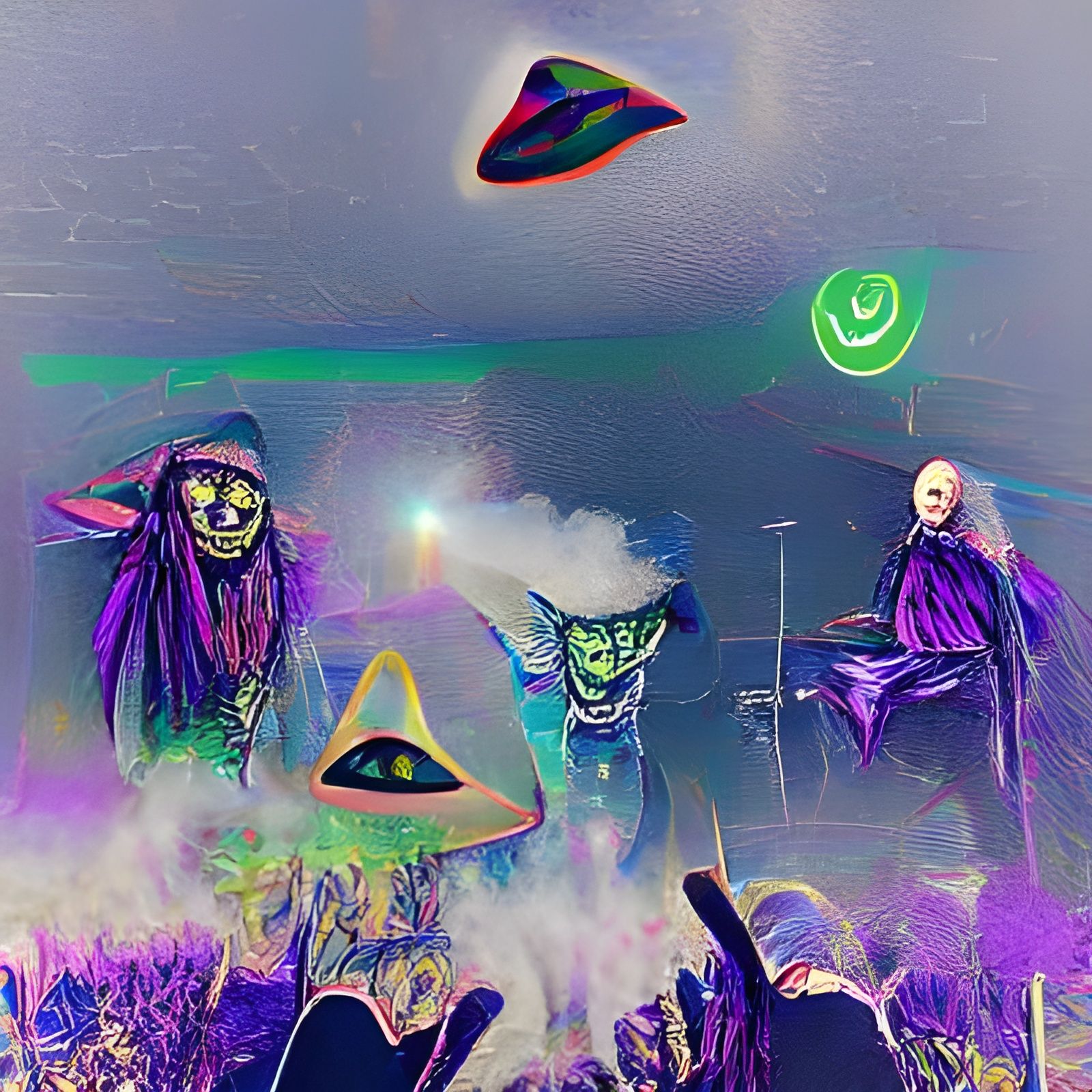 Abstract AI Image Generated From Emojis