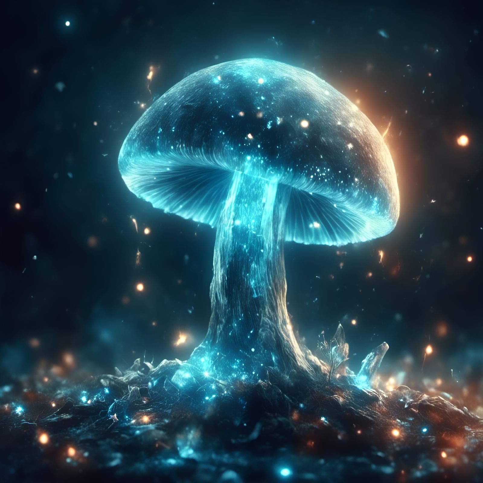 luminous mushroom