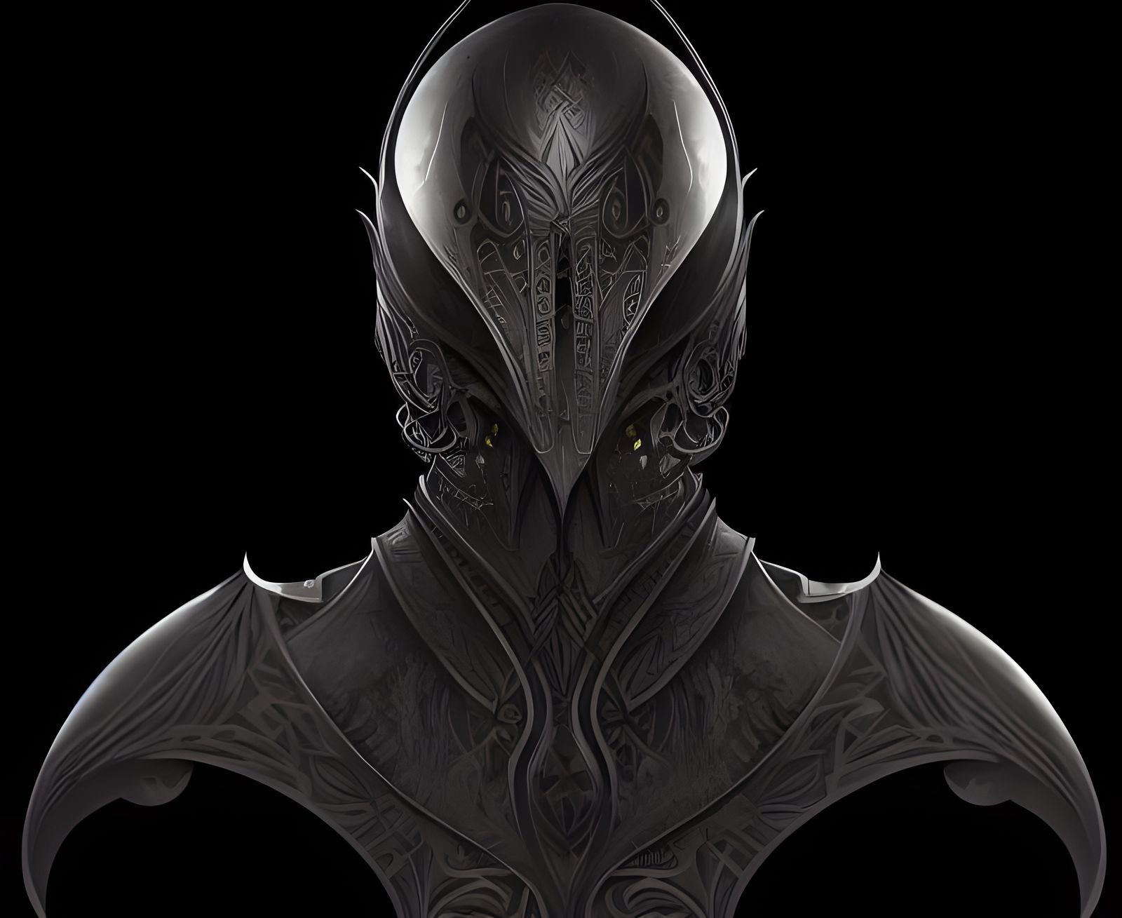 Futuristic Gothic Cowl - AI Generated Artwork - NightCafe Creator