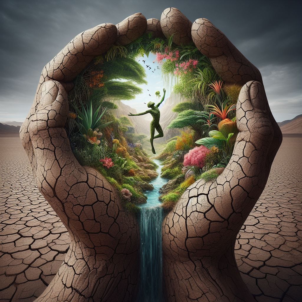 paradise in his hands  by @beeblebrox