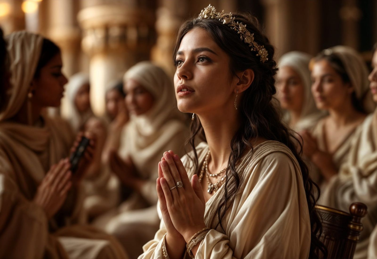 Esther fasting and praying