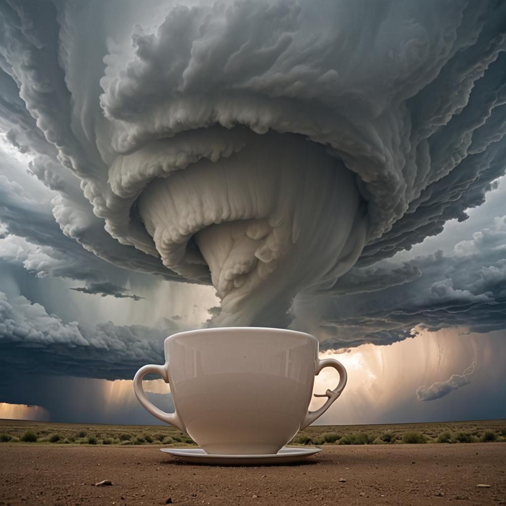 Twirling twister tornado supercell storm