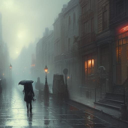 1880s misty London street  by @Melody Sounds MidnightCafe