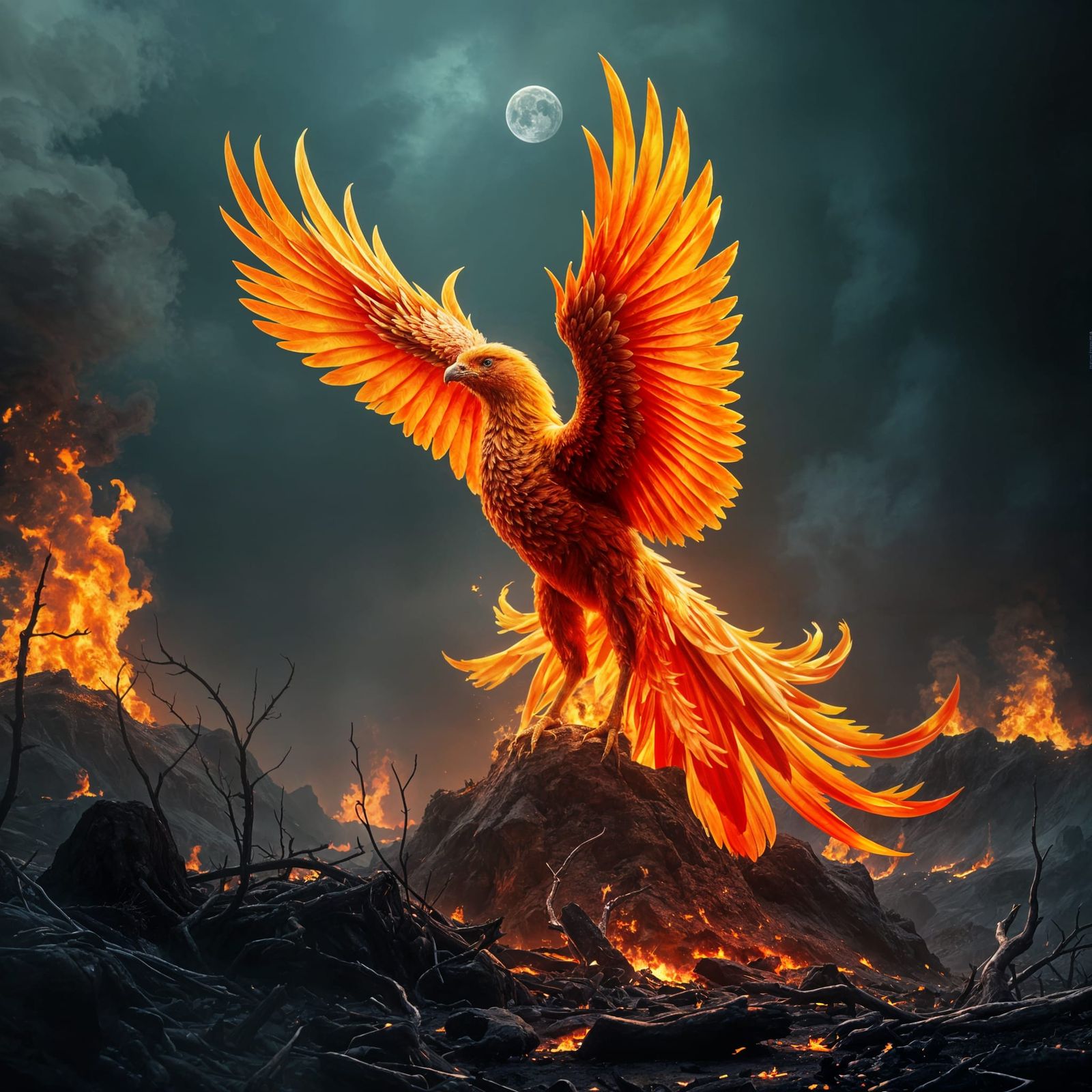 Phoenix rising   by @CrystalAnimal