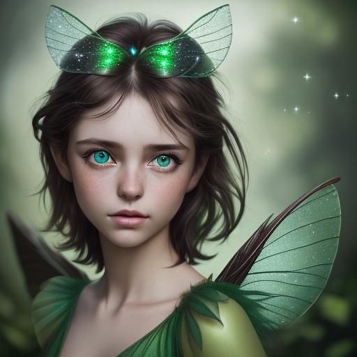 Beautiful Green Fairy - AI Generated Artwork - NightCafe Creator