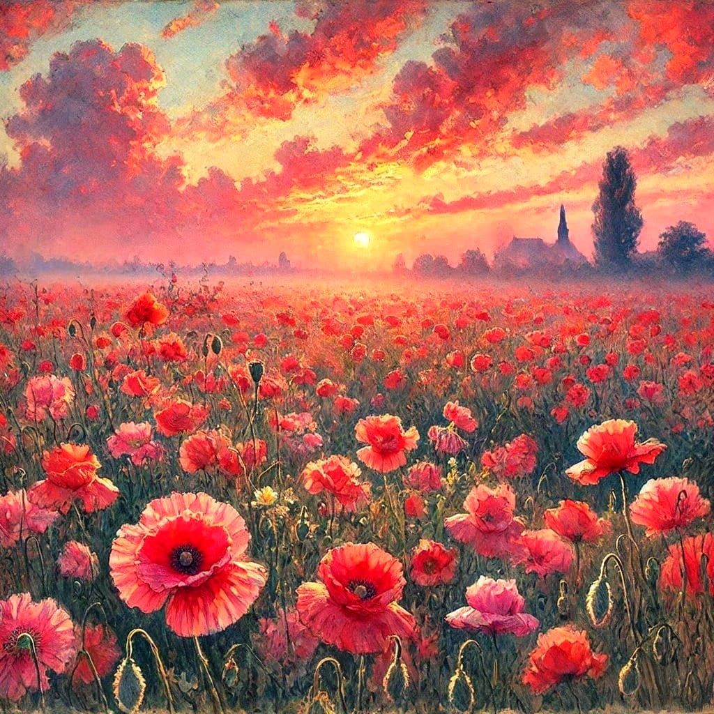 Sunset Poppies  by @Alison Mary
