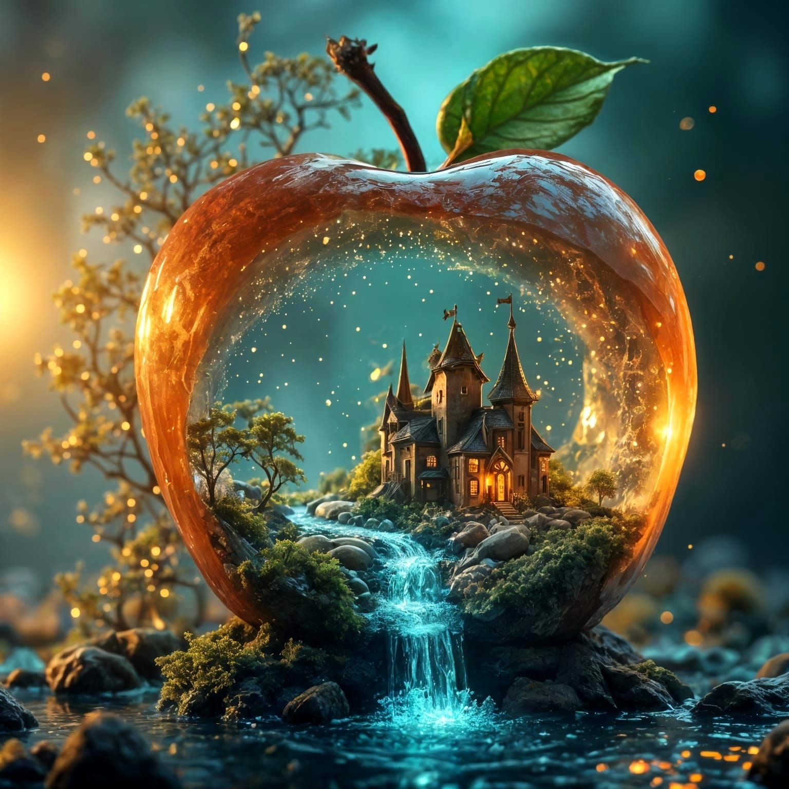 Magical World in 💫 an Apple  by @Xenia
