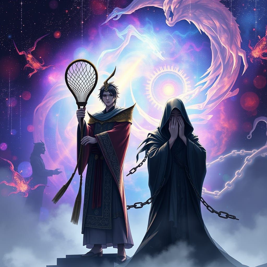 Celestial Prophecy: Karmic Retribution in 3D Anime Style