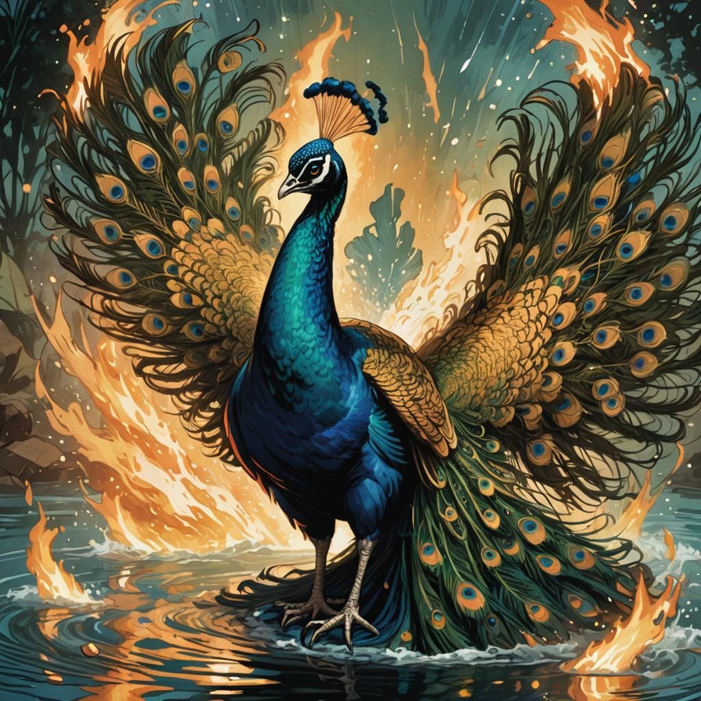 Peacock - AI Generated Artwork - NightCafe Creator