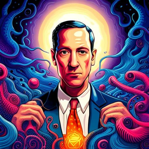 HP Lovecraft Lisa Frank Collaboration - AI Generated Artwork ...