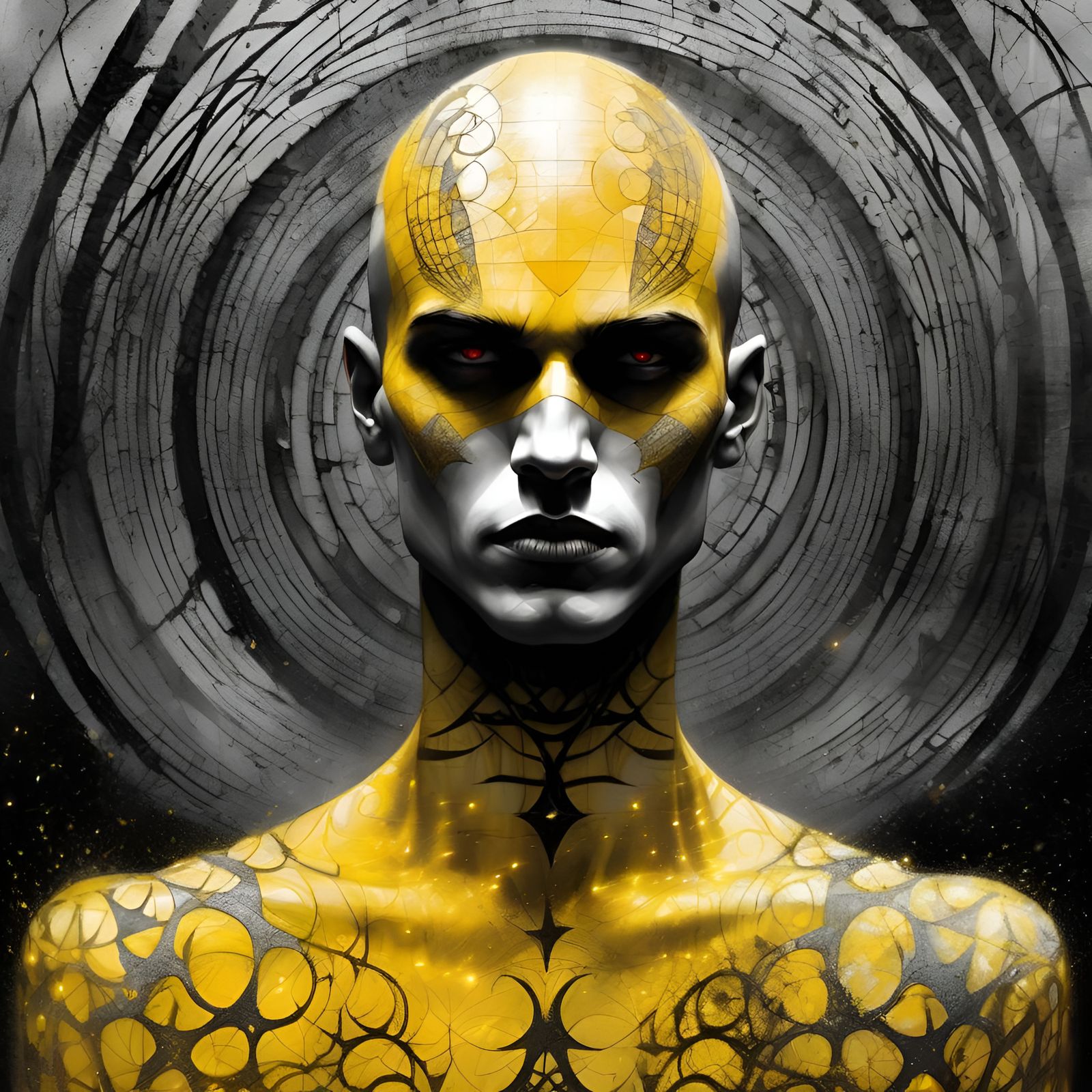 Yellow Man - AI Generated Artwork - NightCafe Creator