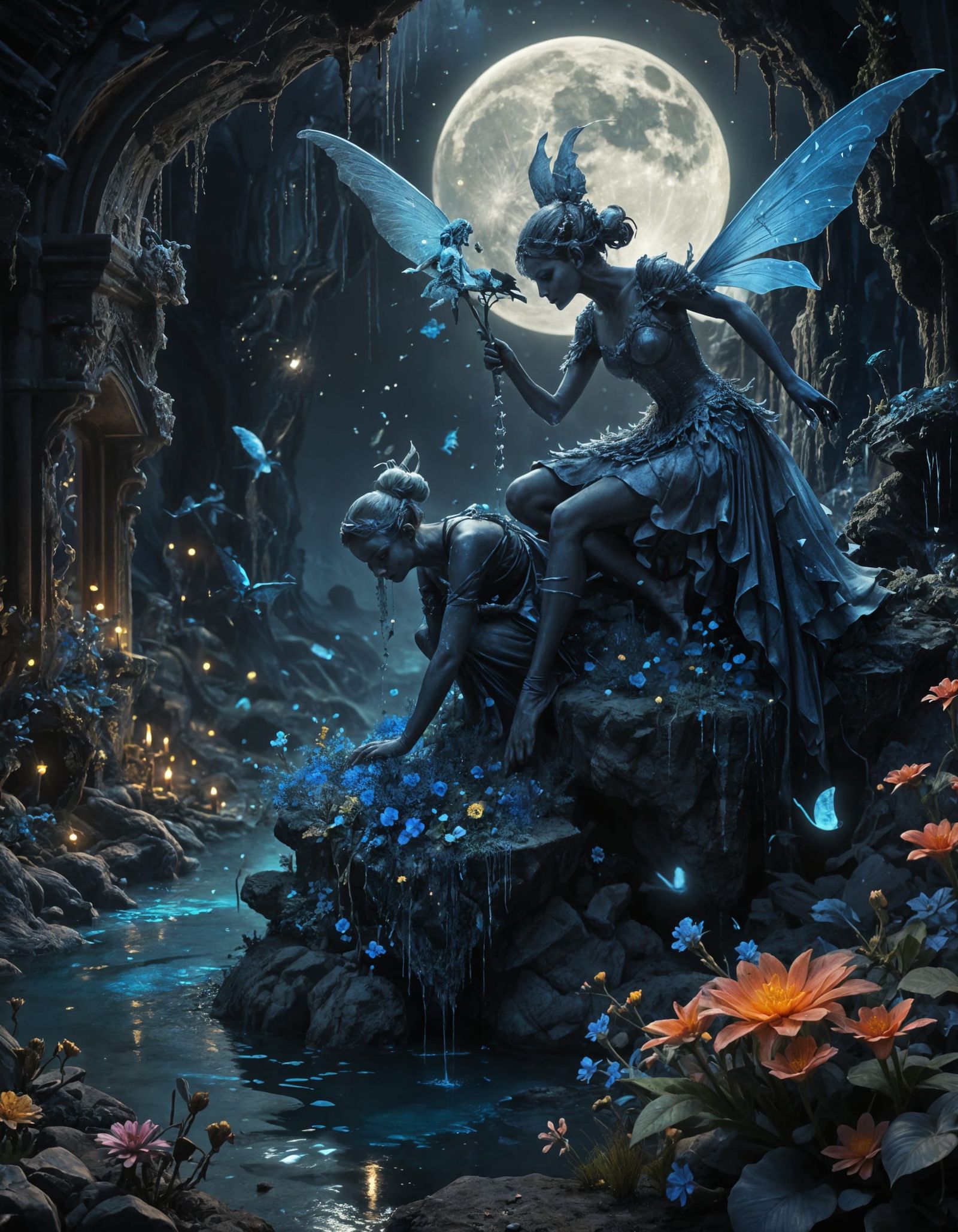 Midnight Ballerina Fairies  by @KBunny001