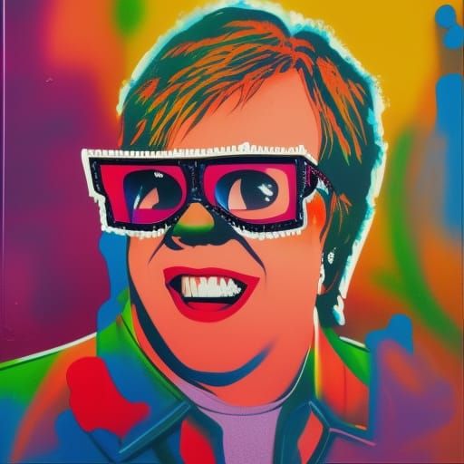 1970s Elton John in funky sunglasses