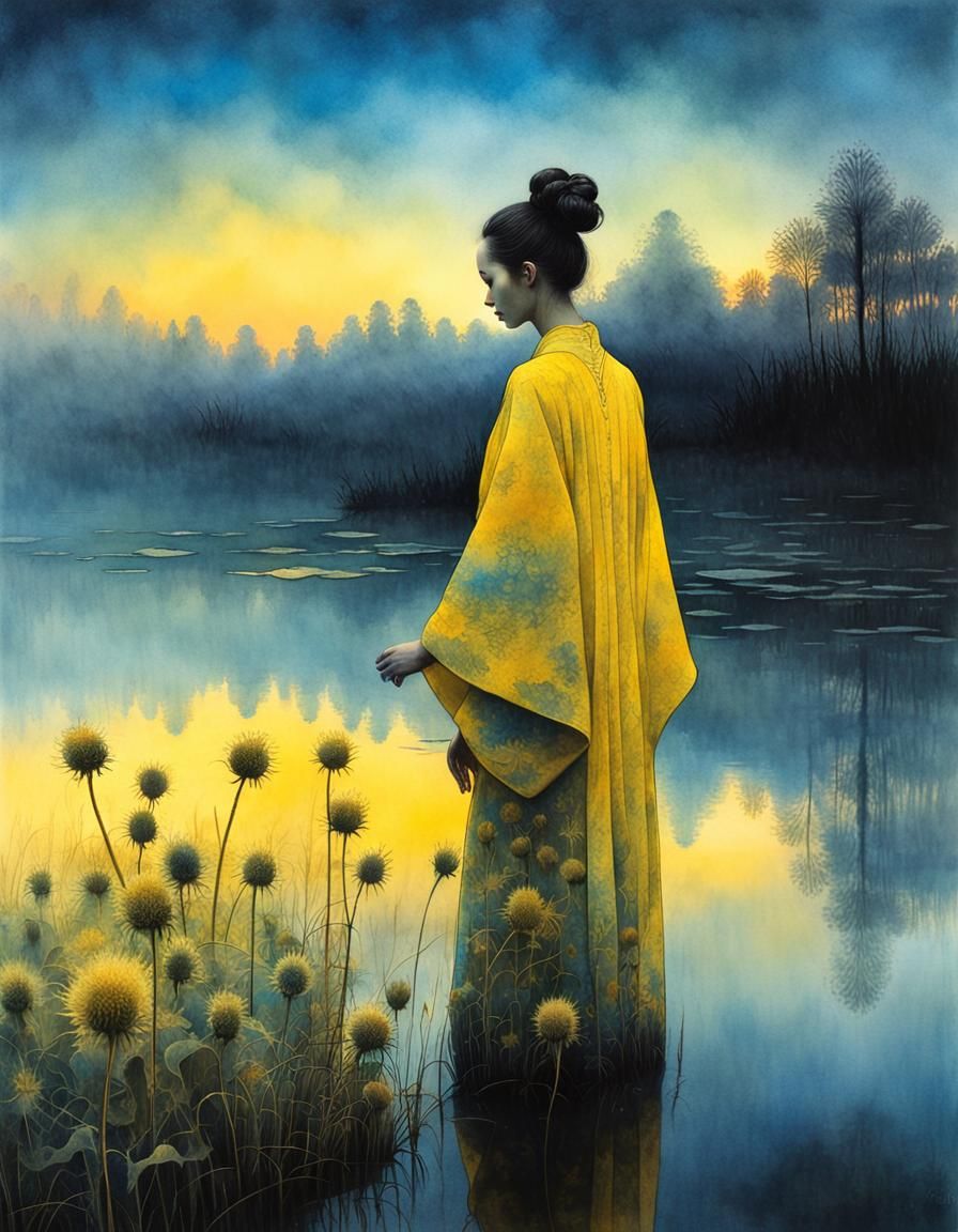woman at lake  by @Oliver289