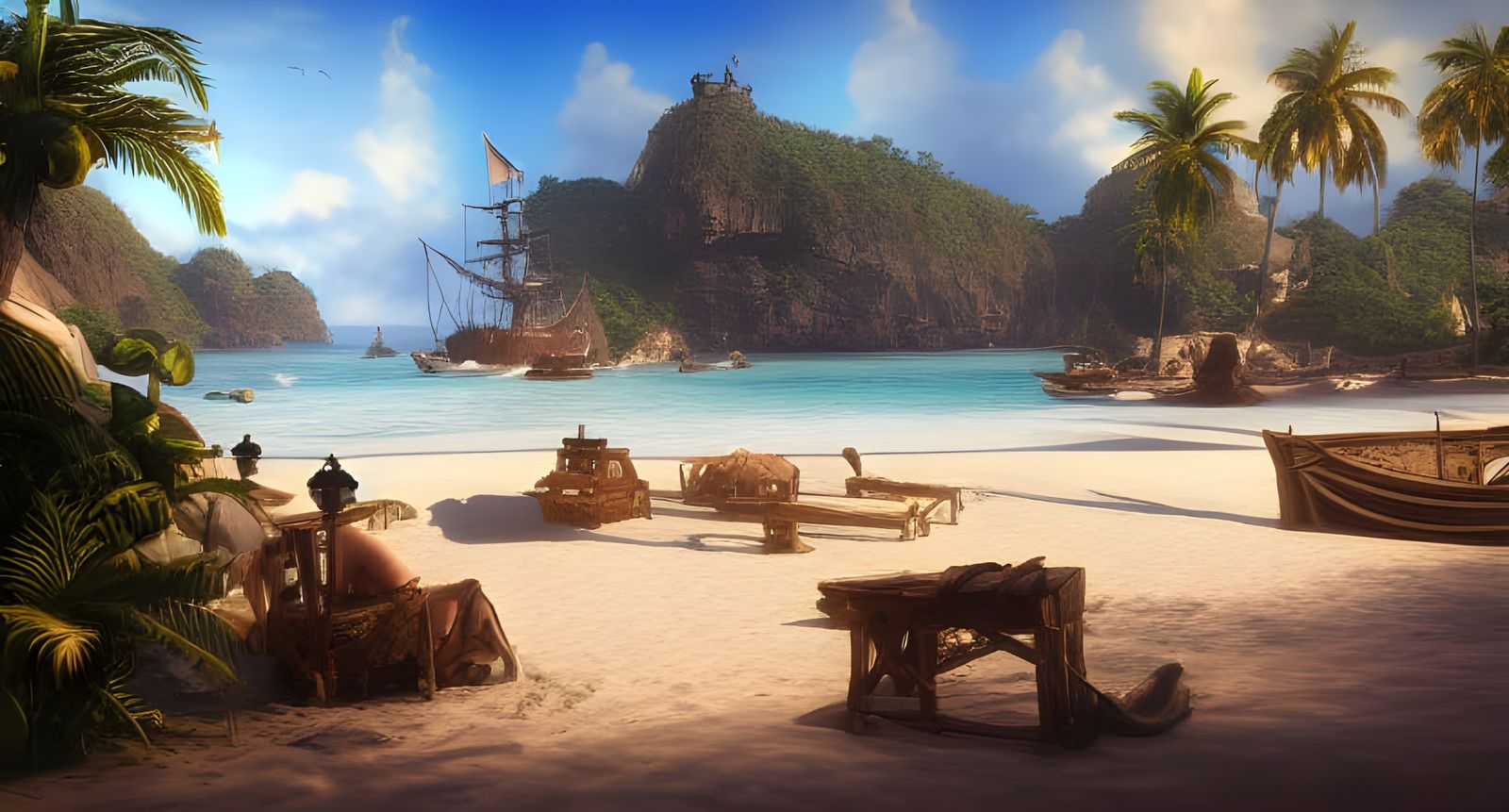 Pirates of the Caribbean Style Beach undefined