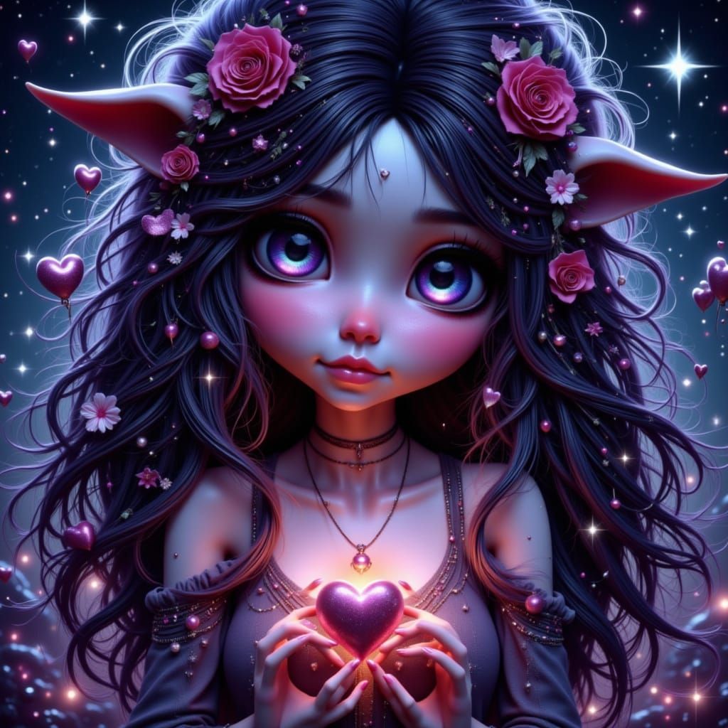 Star woman heart <lora:Whimsy Romance:1.0>