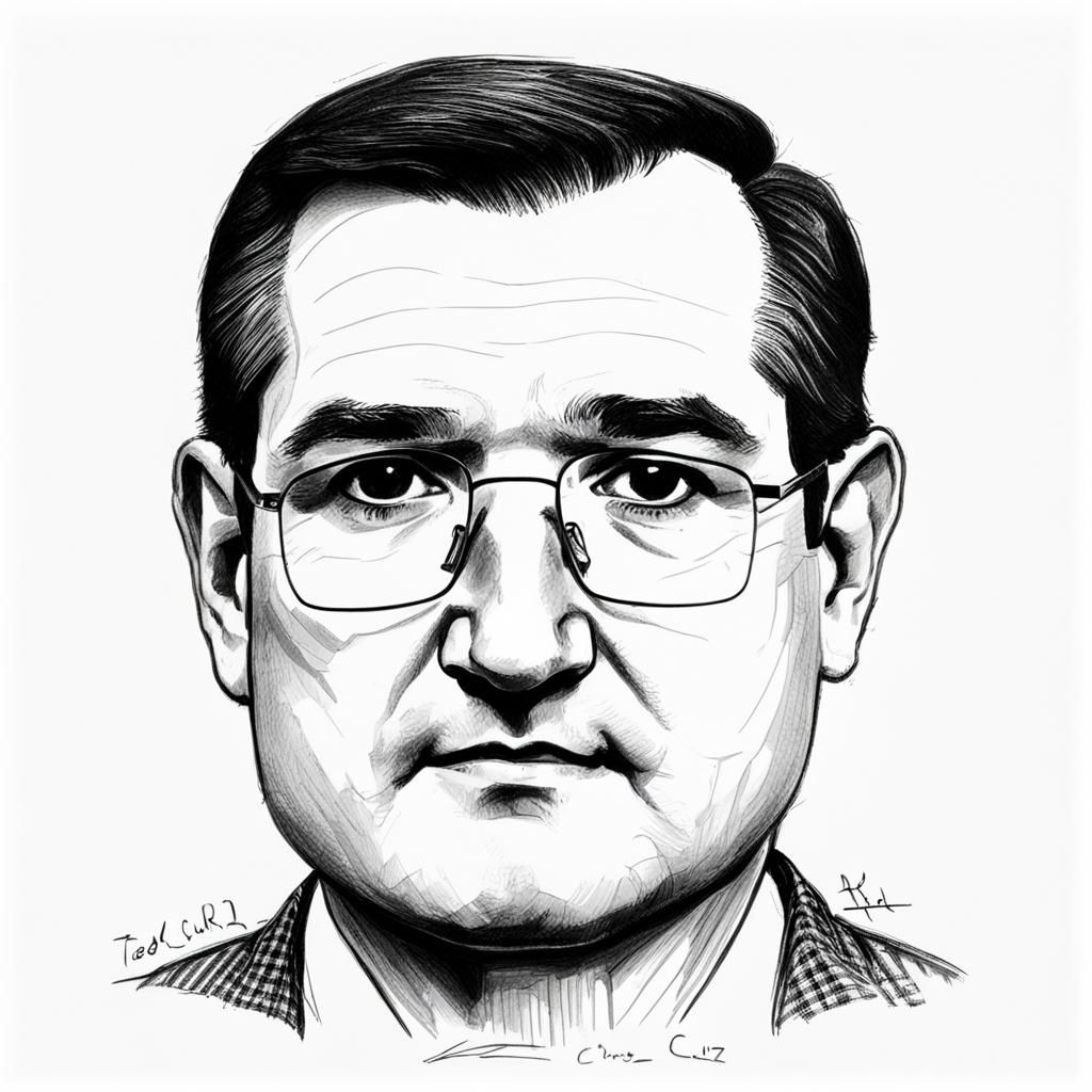 police sketch of Ted Cruz as the Zodiac Killer