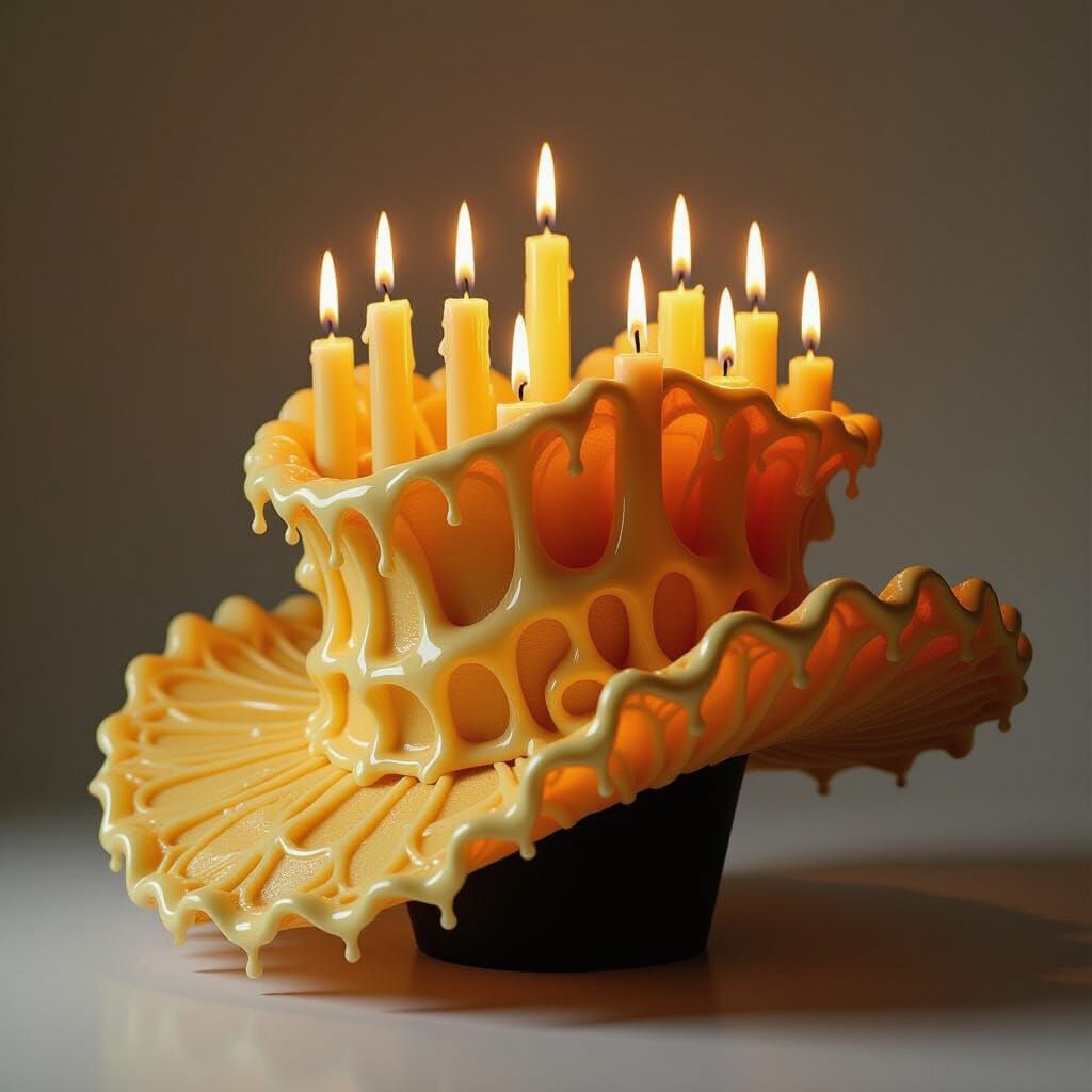 a beautiful hat made of candles

  by @Horsey