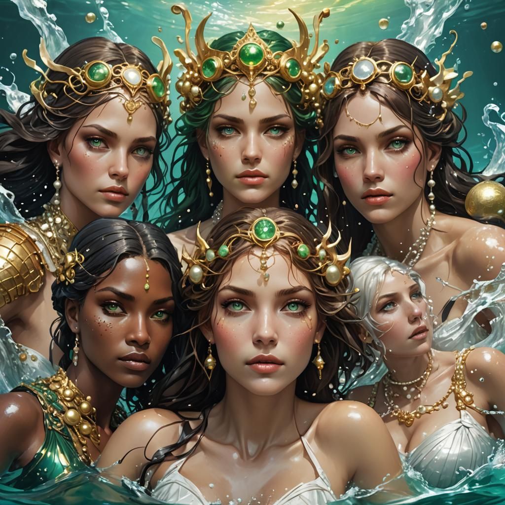 Sirens of Titan, three most beautiful green-eyed women at th...