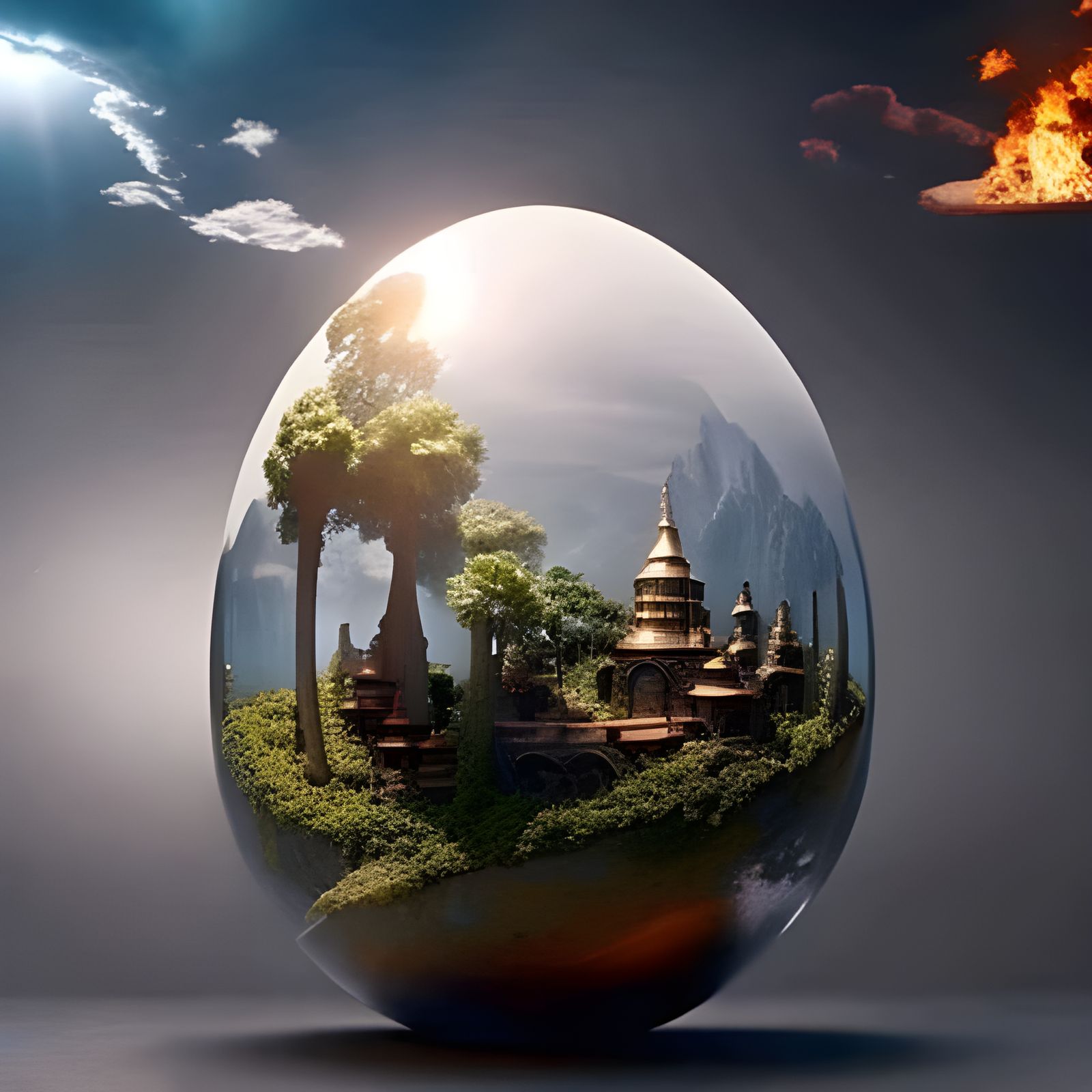 The universe of the egg  by @HUN-vighim