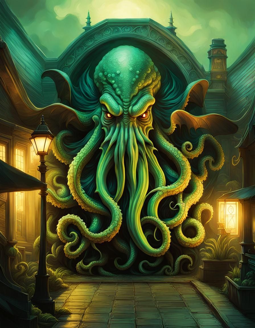 Cthulhu Awaiting His Worshippers - AI Generated Artwork - NightCafe Creator