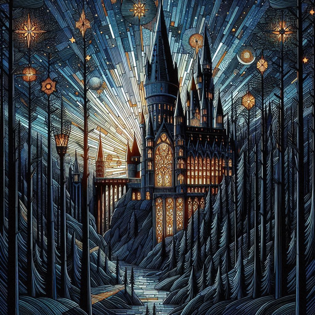 Stained Glass Hogwarts