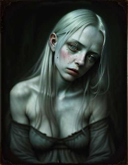 portrait, dreamy, grimdark, oils, Katia Chausheva, LITHE ALB...