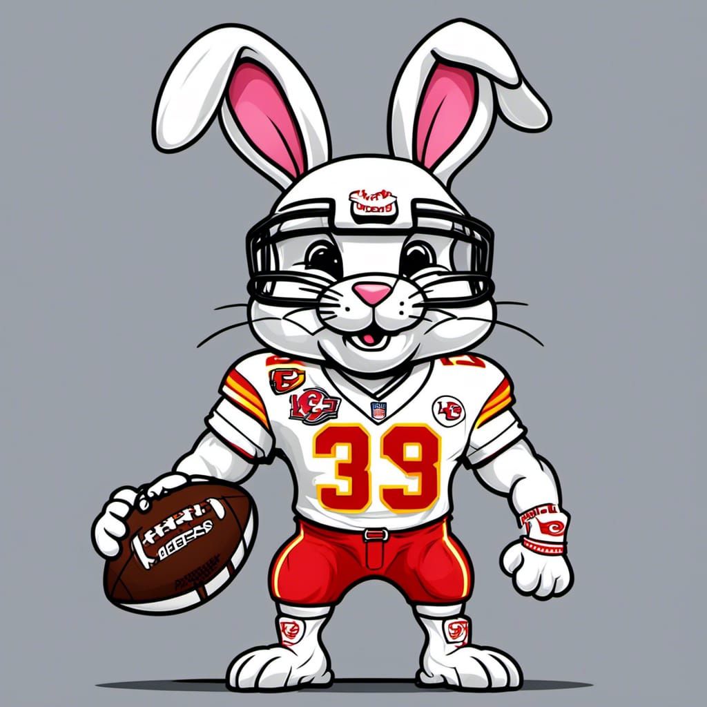 <lora:sdxl cute:1.0> cartoon Easter bunny in a Kansas City C...