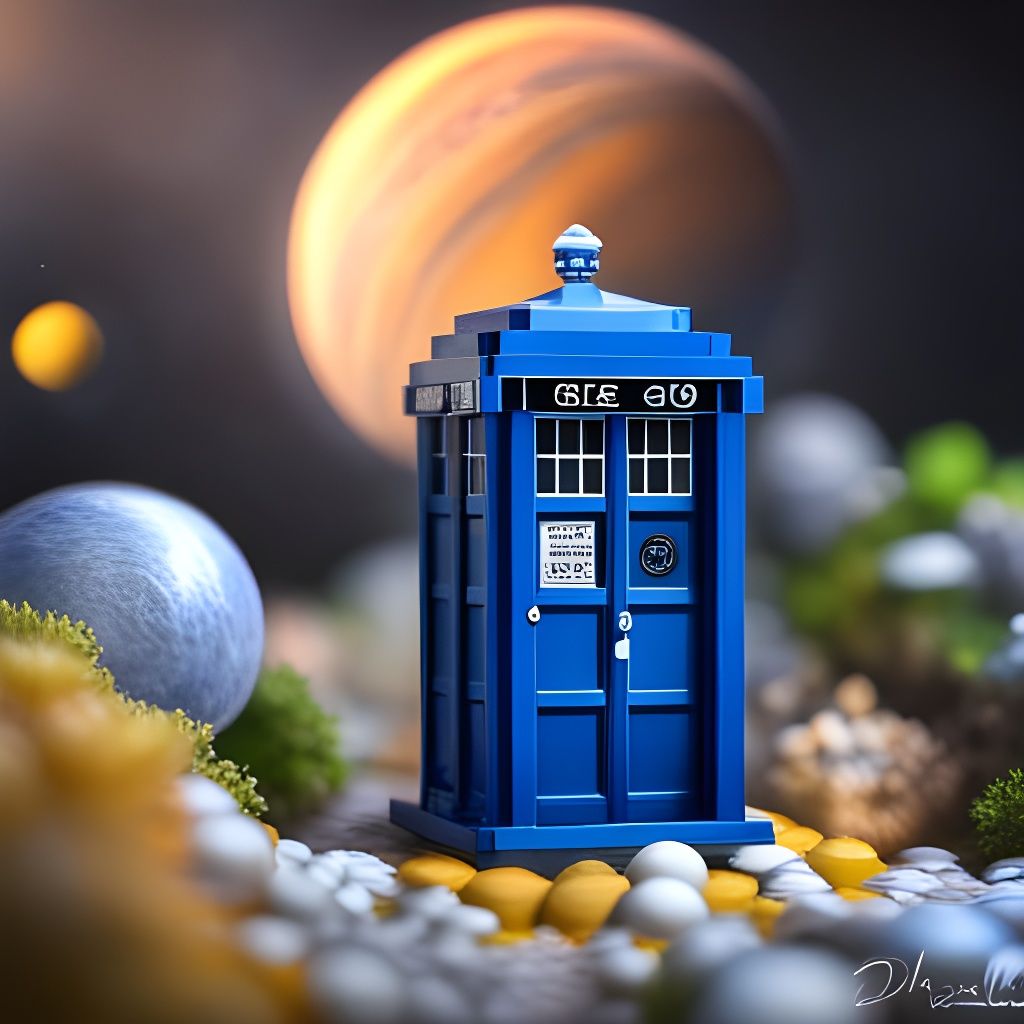 mini lego TARDIS  by @sinner