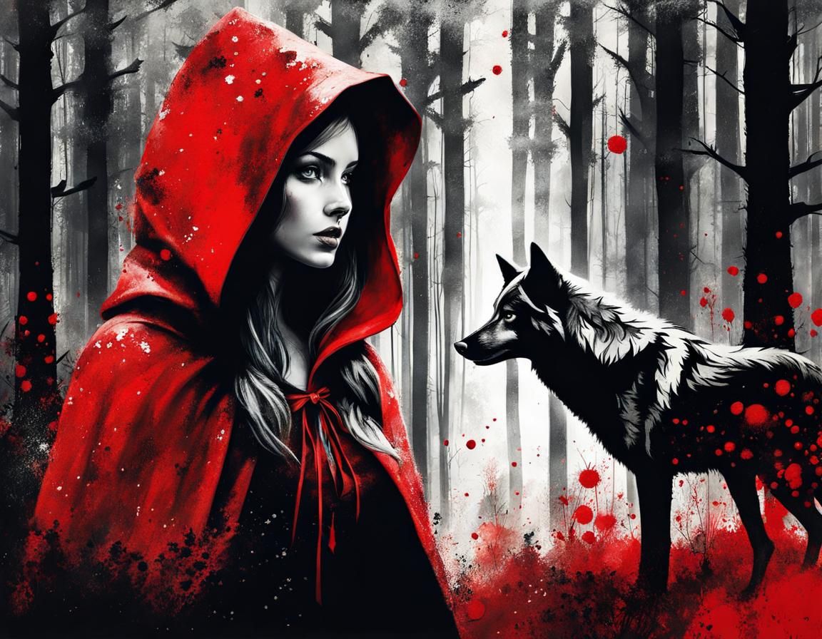 Little Red Riding Hood and the wolf - inspired by @gazelli - AI ...