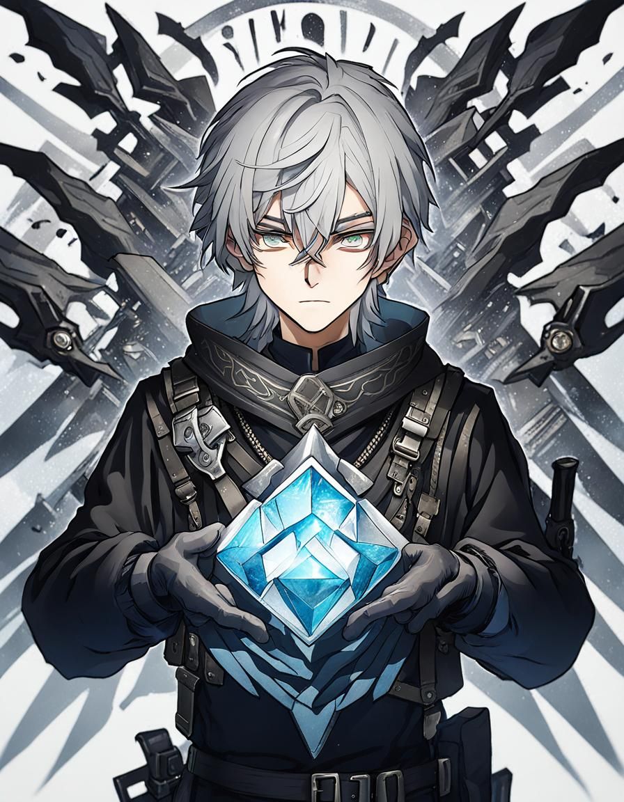Boy with silver hair