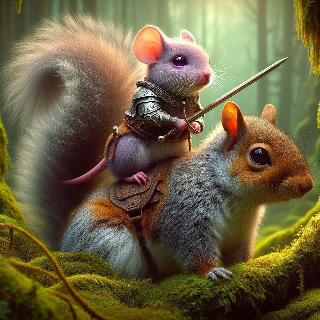 Wee little squirrel knight