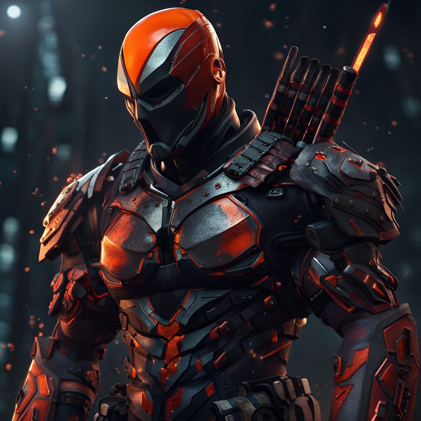 Red suit deathstroke - AI Generated Artwork - NightCafe Creator